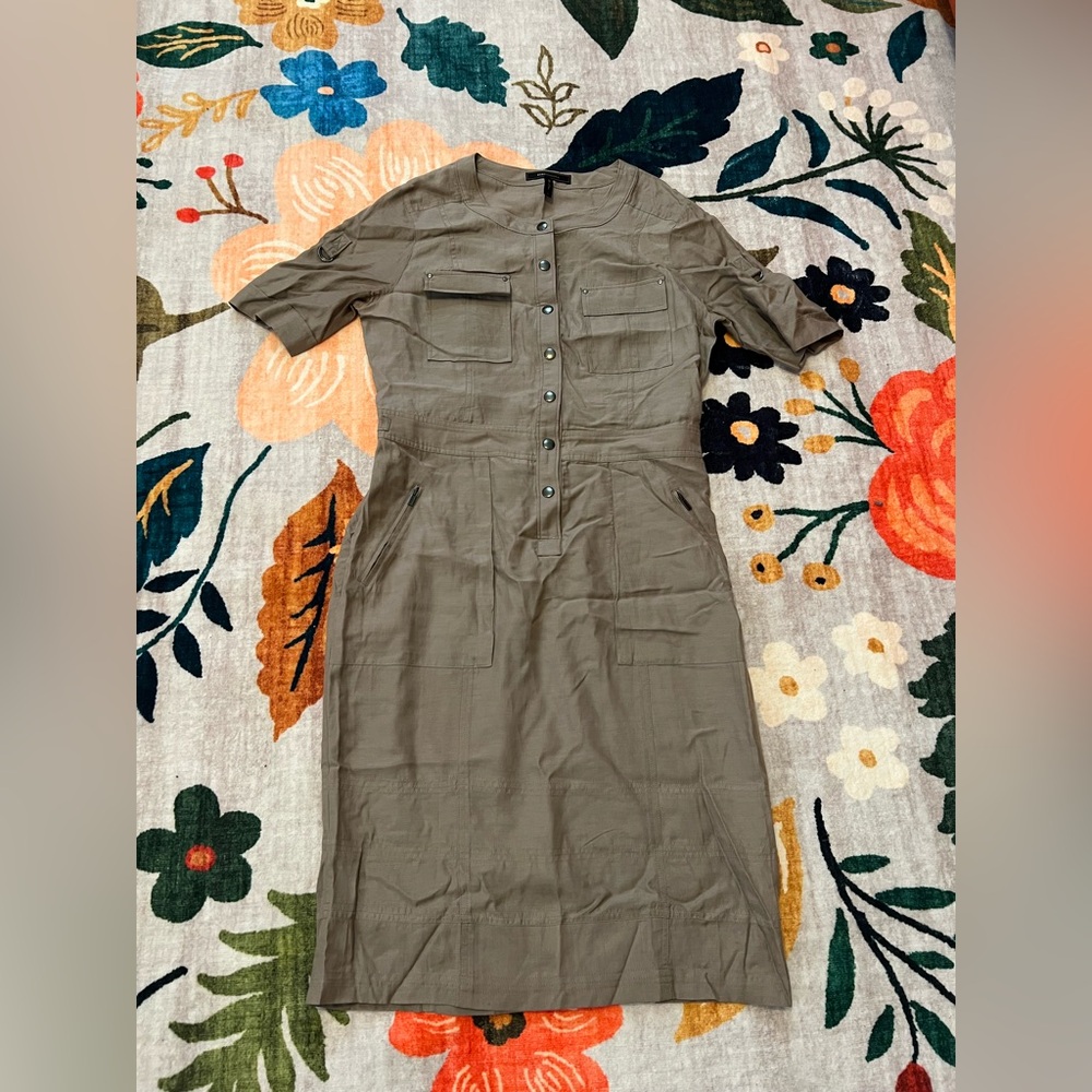 Like NEW BCBGMaxAzria Olive Safari Dress